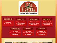 Tablet Screenshot of lisasfamilypizzeria.com